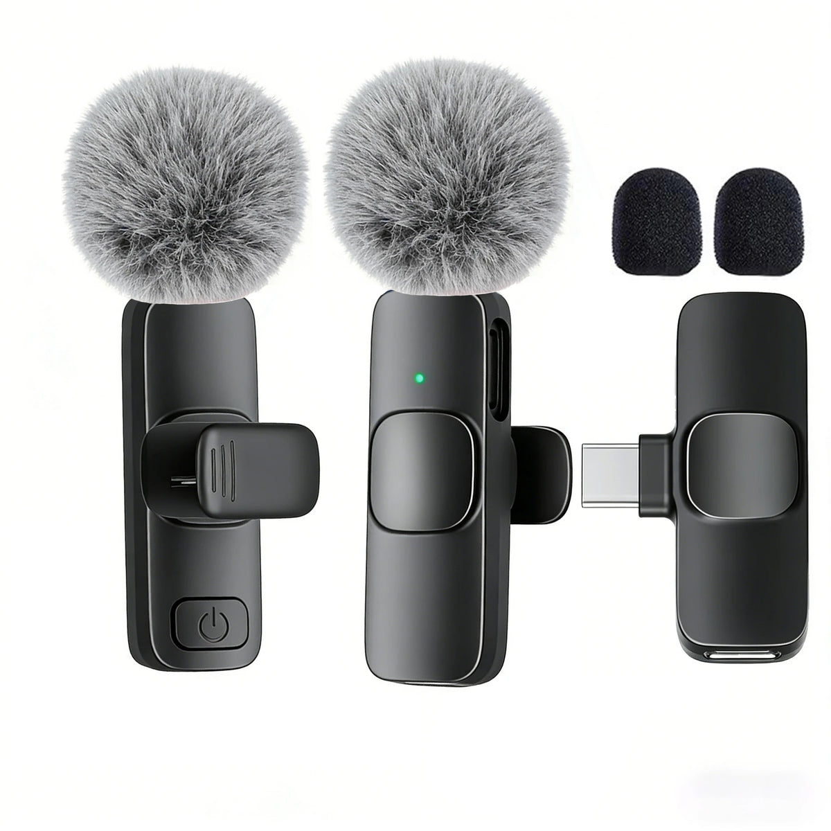 Wireless Type-C Lavalier Microphone – Plug & Play Noise Reduction